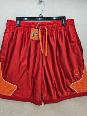 PUMA HOOPS X CHEETOS MEN'S XLARGE BASKETBALL SHORTS RED ORANGE 625871-01